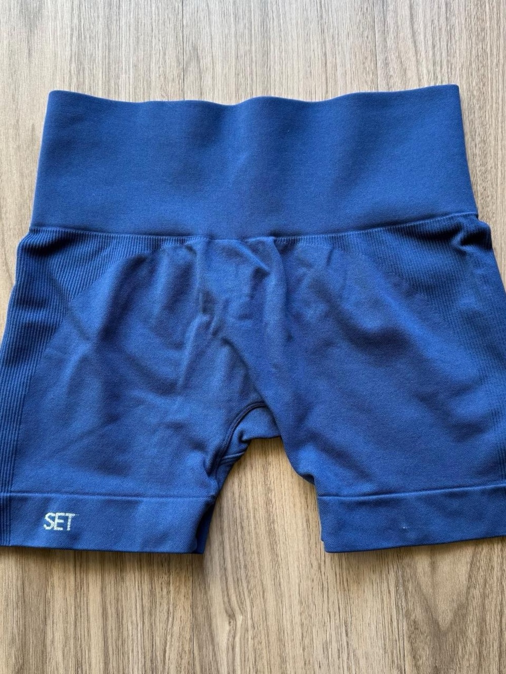 Set Active Blue Biker Shorts